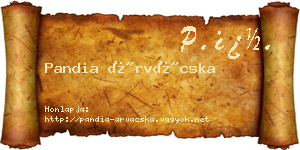 Pandia Árvácska névjegykártya